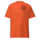 Men's classic tee with Jews Can Shoot logo