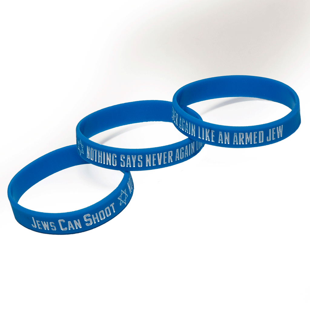 Jews Can Shoot Silicone Wristbands (3 pack)